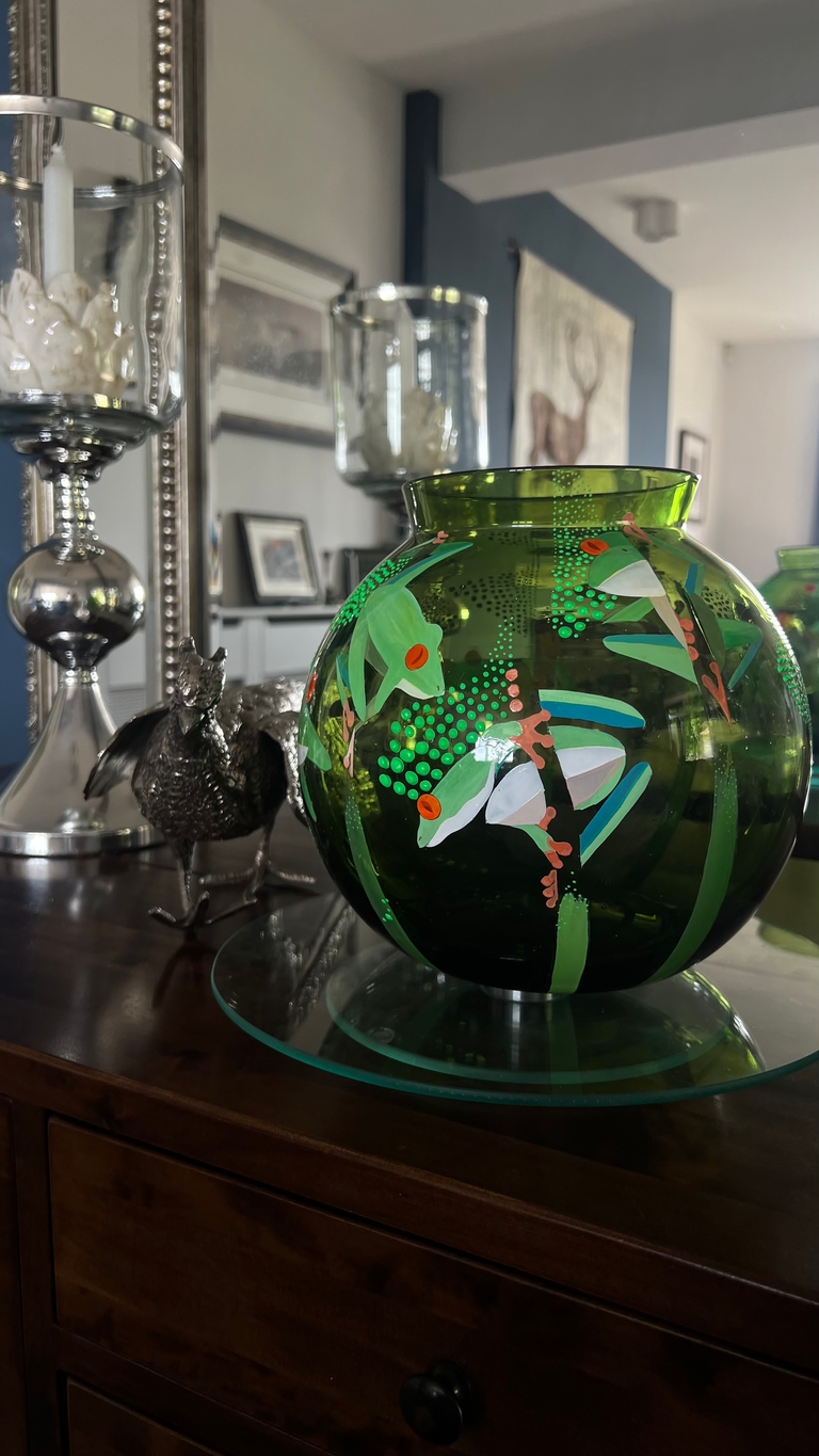Green vase