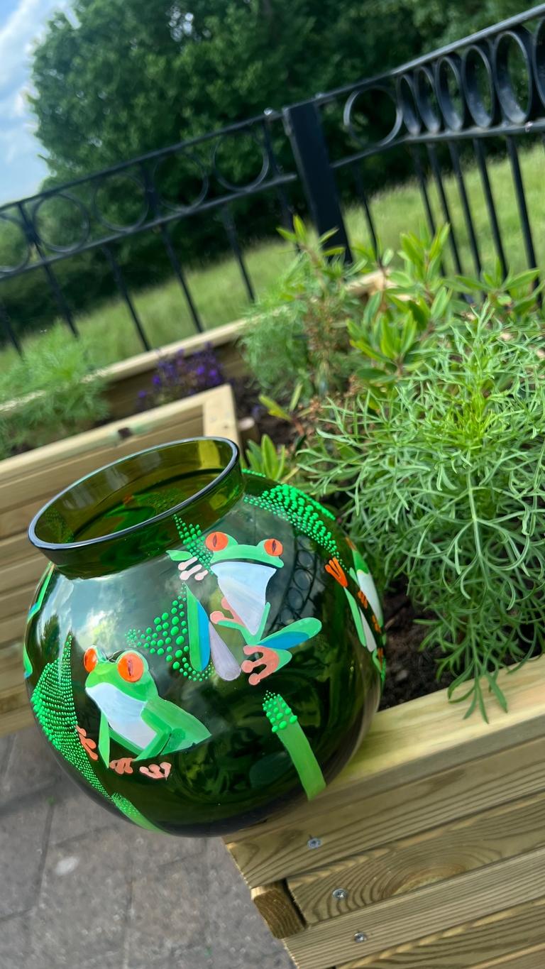 Green vase