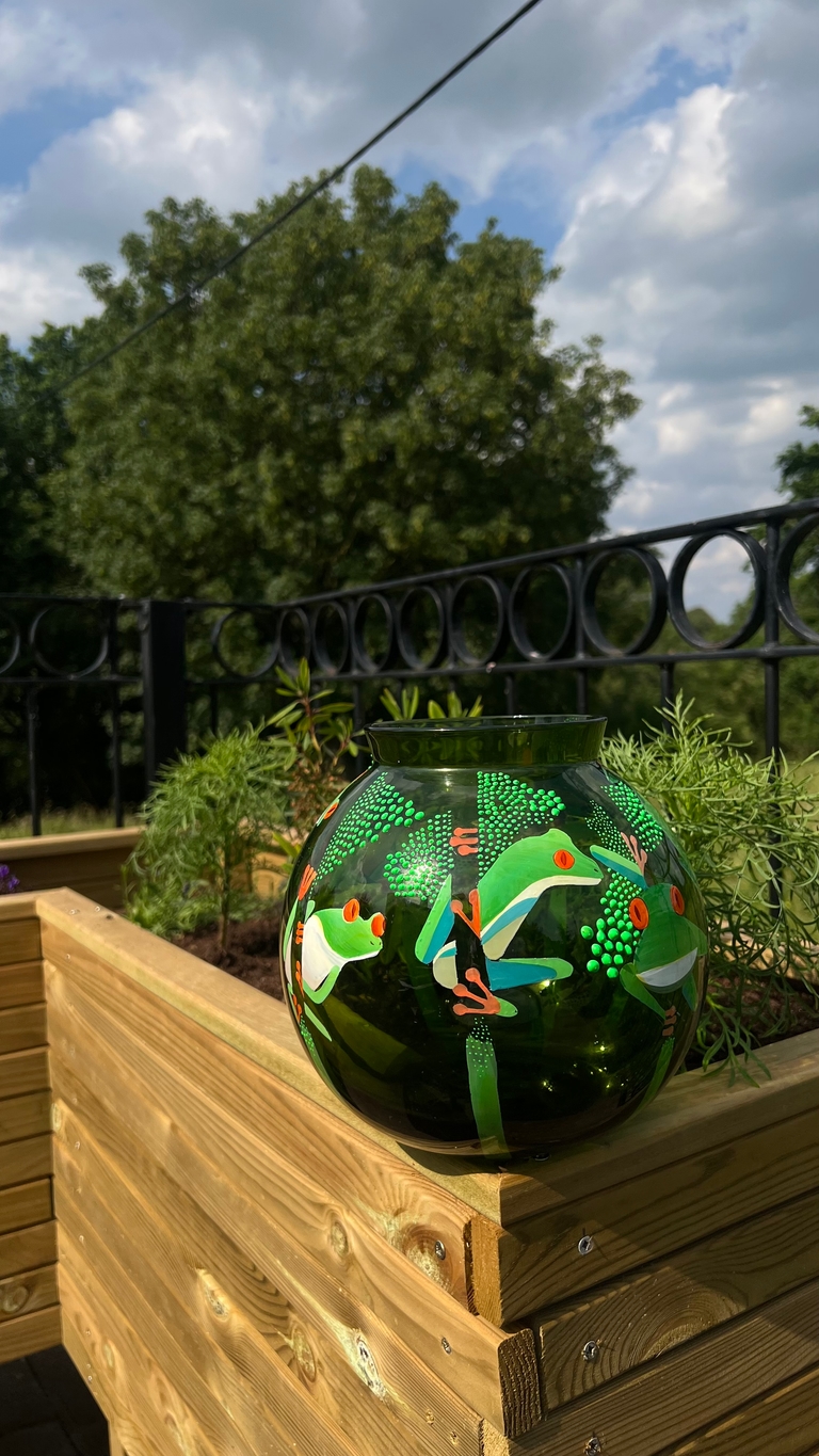 Green vase